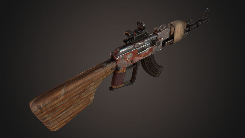 PBR Apocalyptic AK-47 3d model