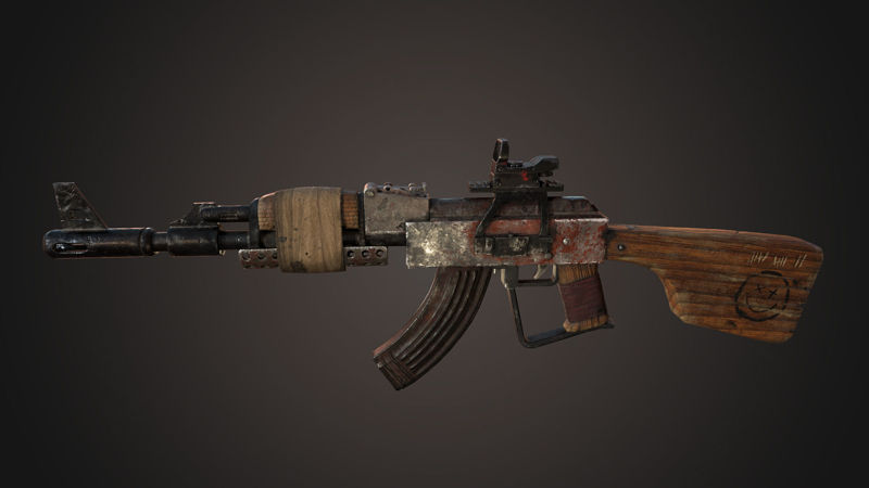 PBR Apocalyptic AK-47 3d model