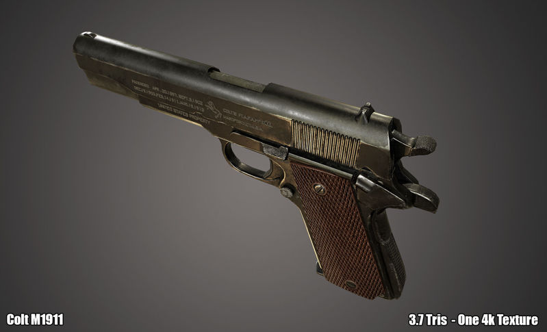 PBR Colt M1911a 3d model
