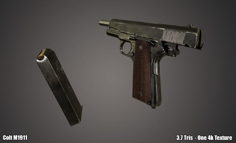 PBR Colt M1911a 3d model