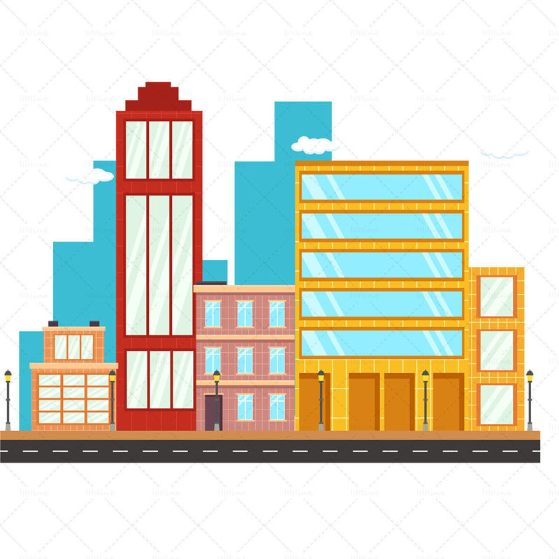 City building illustration