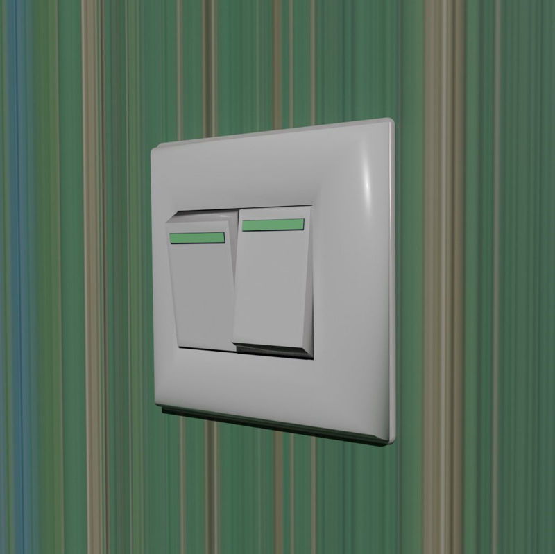 White household switch 3d model