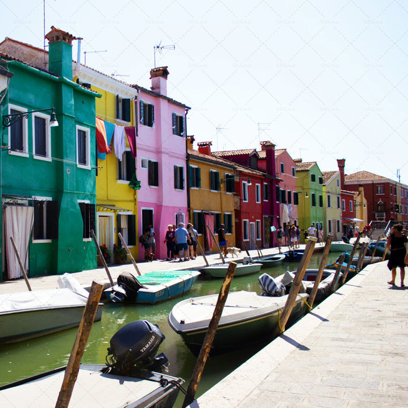 Burano - Venice (Italy) - Coloured houses