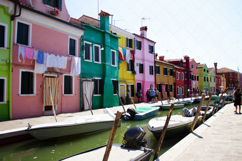 Burano - Venice (Italy) - Coloured houses