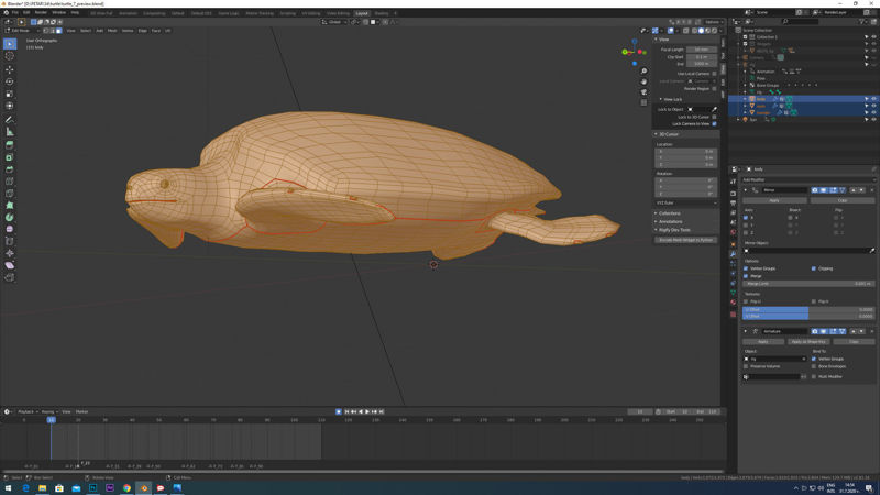 sea turtle 3d model