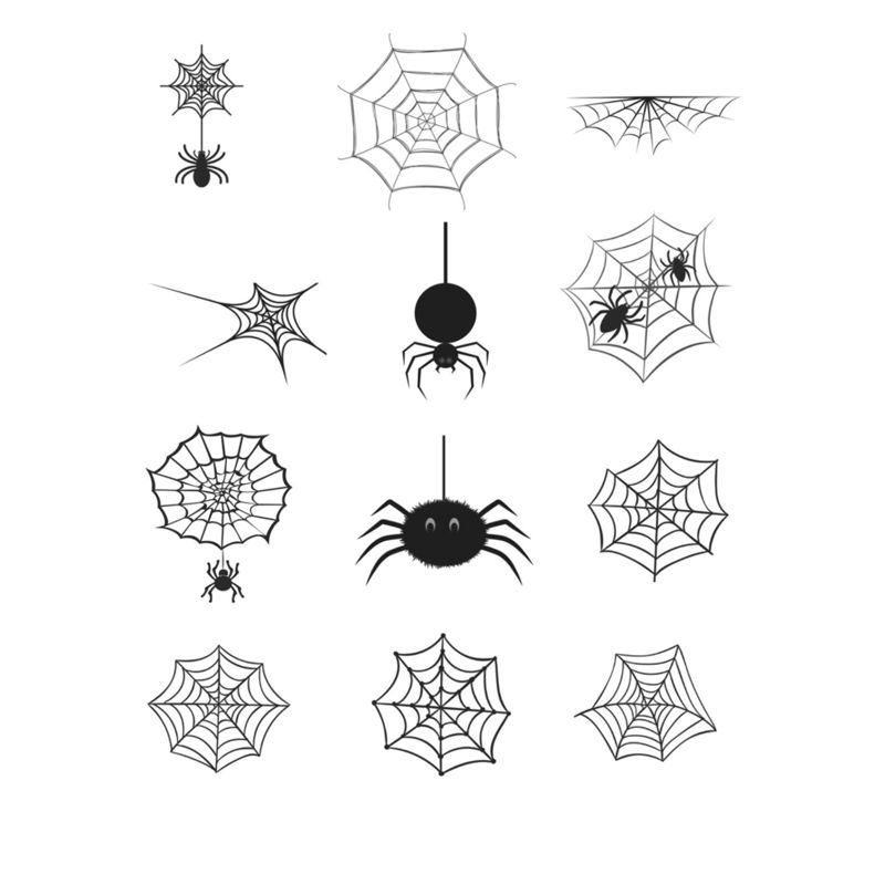 Halloween spider and spider web effect PS brush