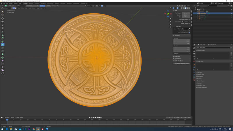 celtic shield 3d print model