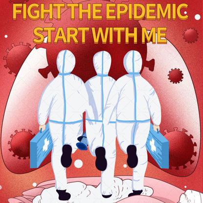 Propaganda posters against flu