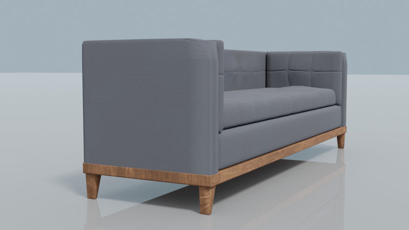 Triple sofa modern design 3D model
