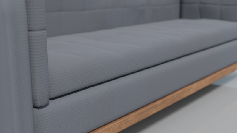 Triple sofa modern design 3D model