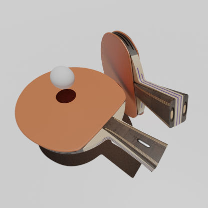 Ping-pong paddle 3d model