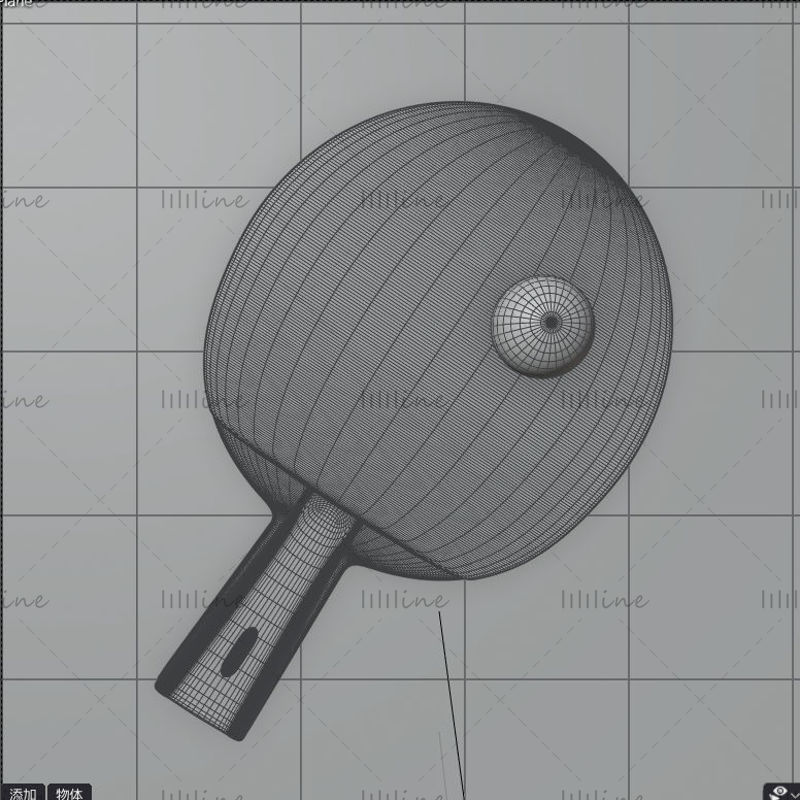 Ping-pong paddle 3d model