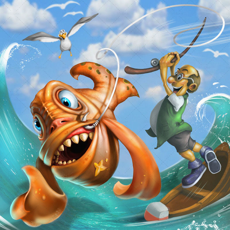 Fishing trip illustration