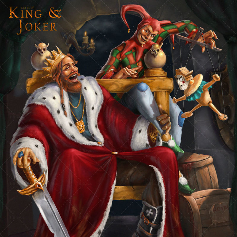 King and Joker illustration