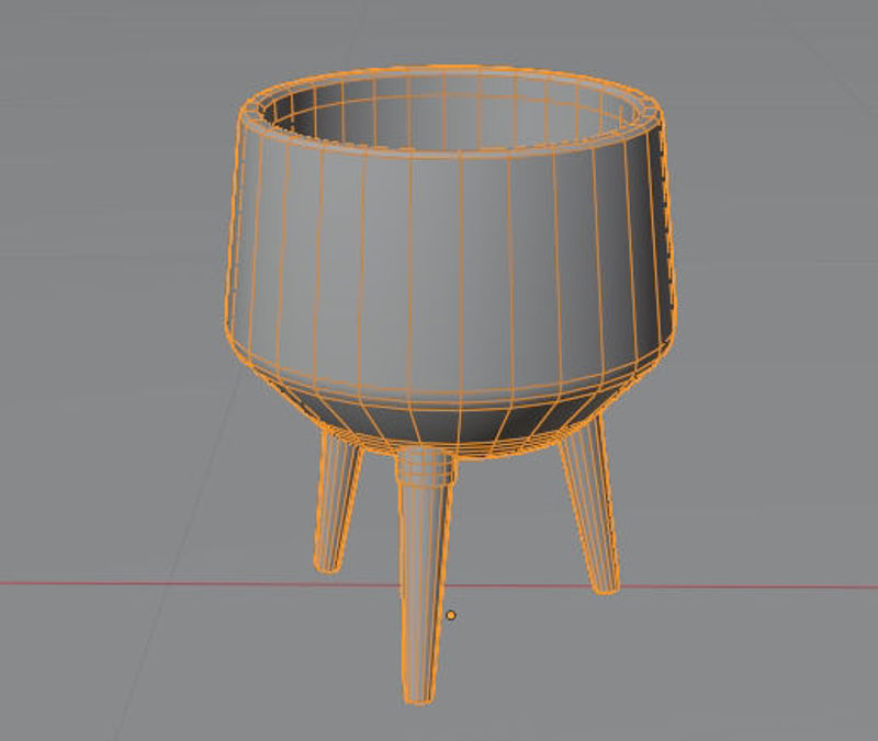 Tripod vase 3D model