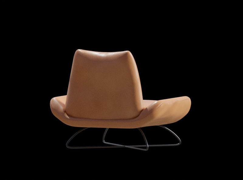 Luxury modern leather chair 3D model