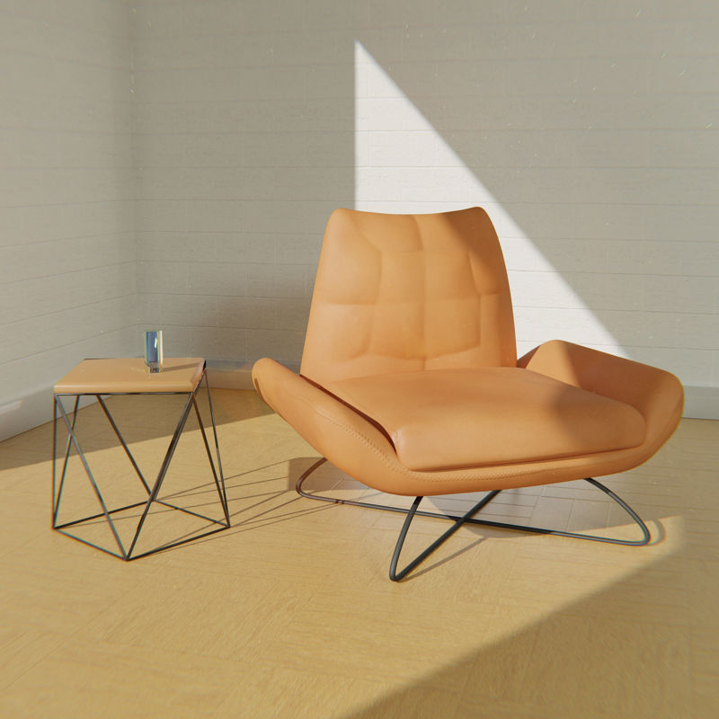 Luxury modern leather chair 3D model