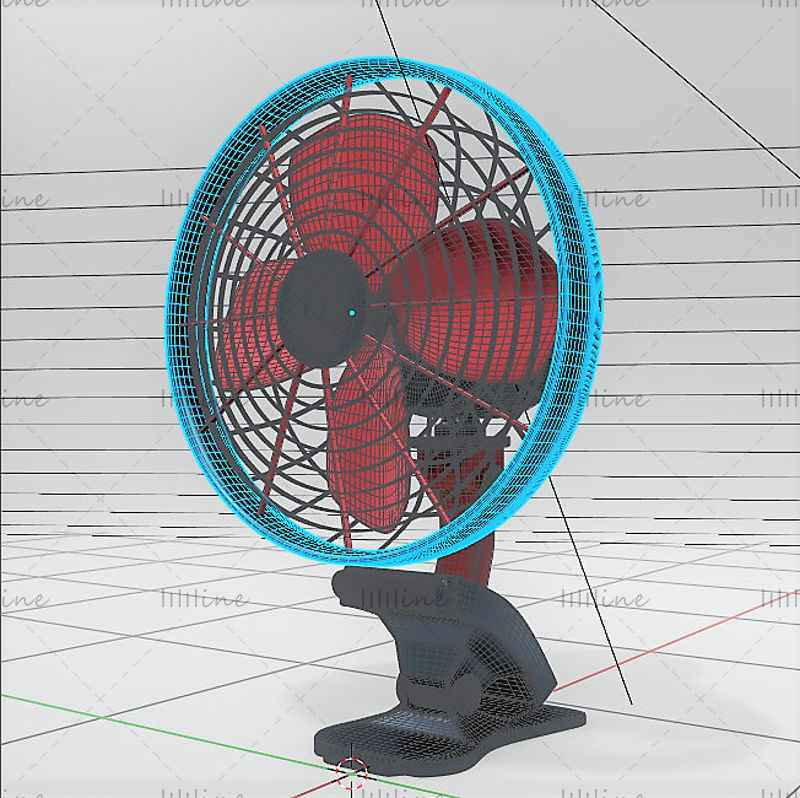 Retro fan 3D model