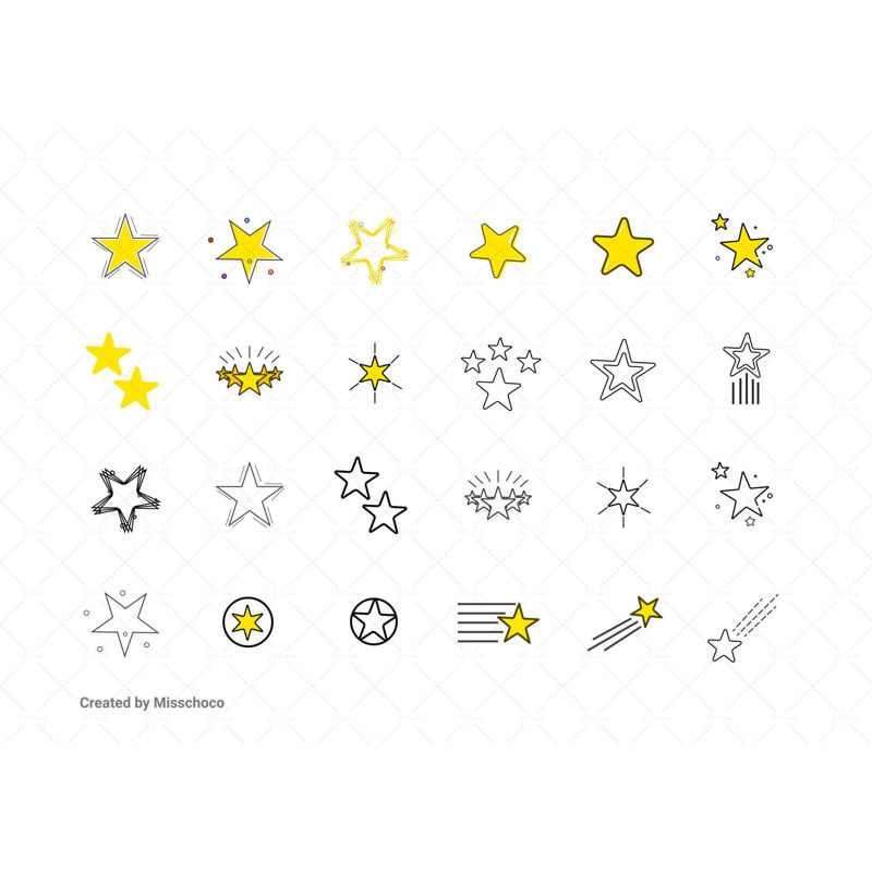 Set of Star icons