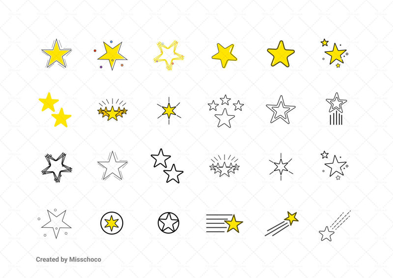 Set of Star icons