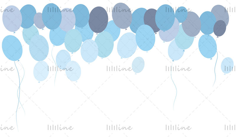 Balloons vector blue