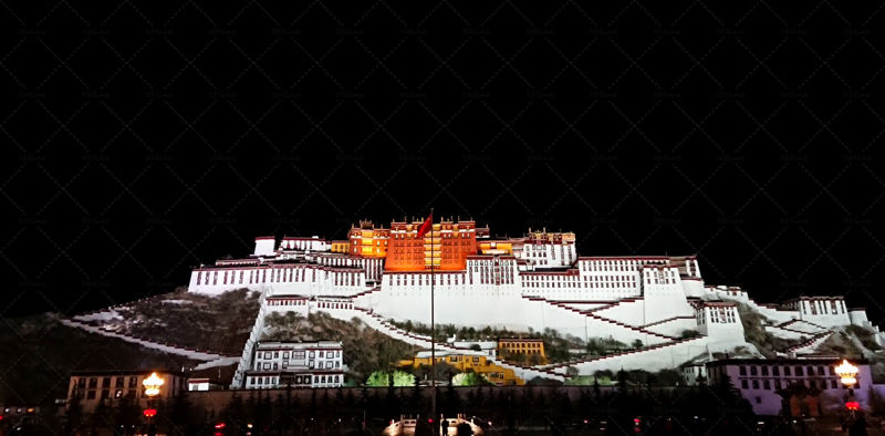 The Potala palace at night