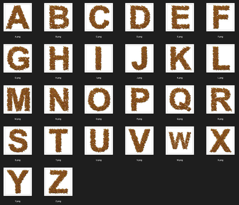 Bullet alphabets letters transparent background png