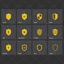Safety Shield Icon AI vector