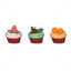 Cute fresh fruit cake vector graphics
