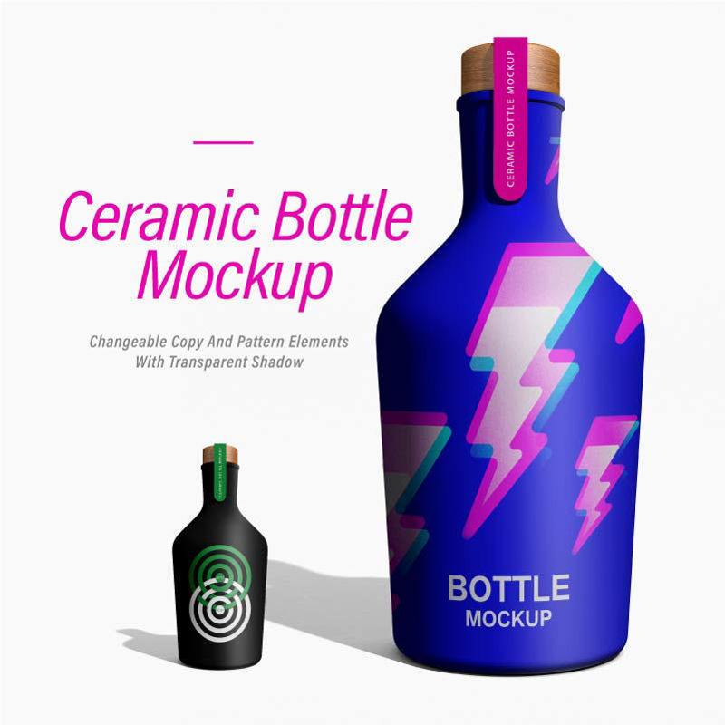 Ceramic bottle mockup