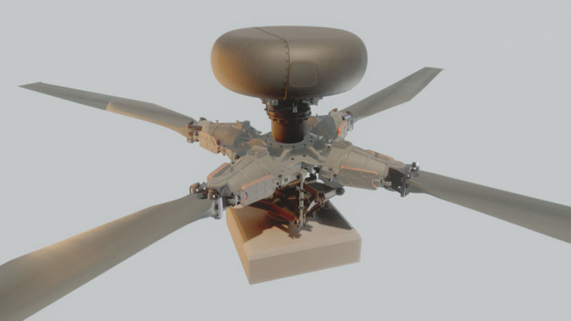 Apache helicopter rotor 3d model