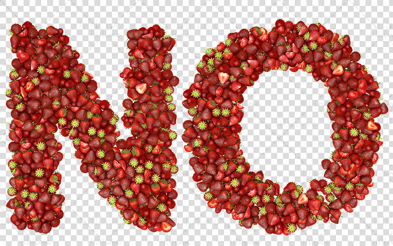Store bokstaver fylt med fruktjordbær png