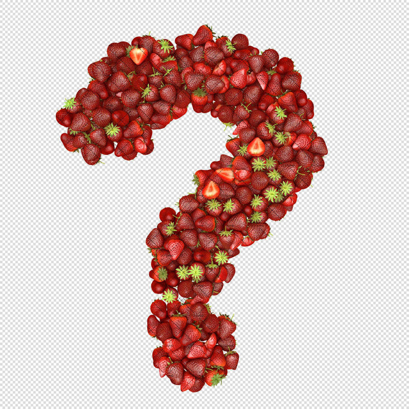 question mark fruit strawberry png
