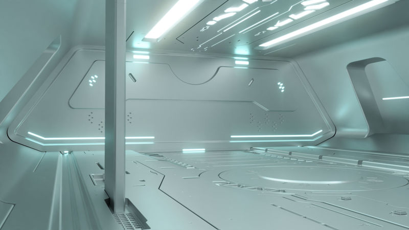 Sci-fi interior 3d model