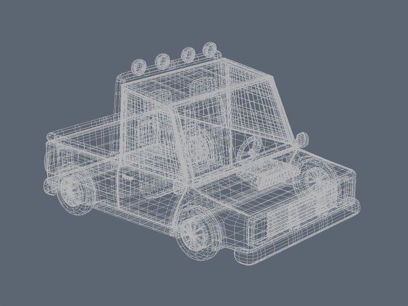 Cartoon Car 3d model