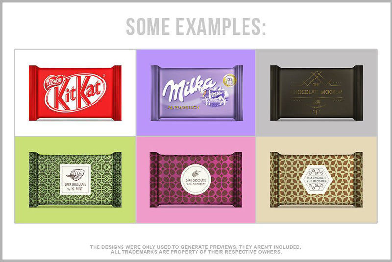 Chocolate candy package Mockup