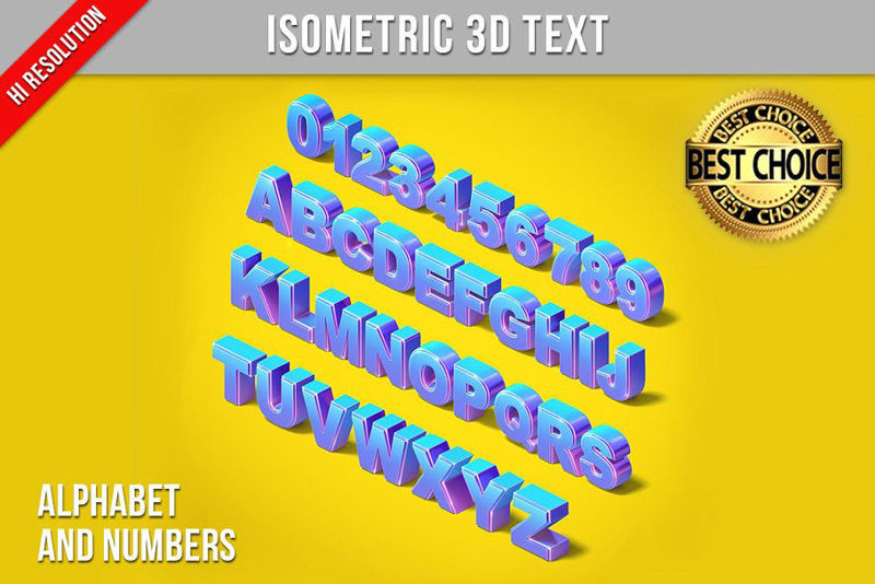 Isometric 3D Text