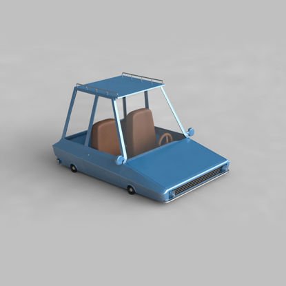 Cartoon car 3d model