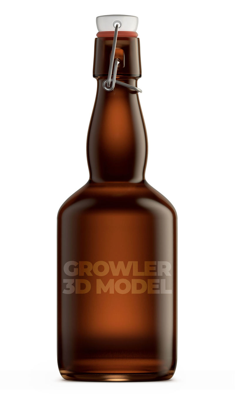 Growler 1 liter bottle 3d model