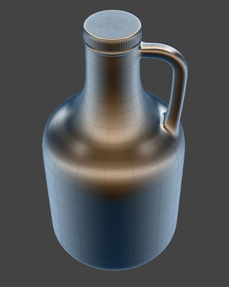 Growler 2 liters bottle 3d model