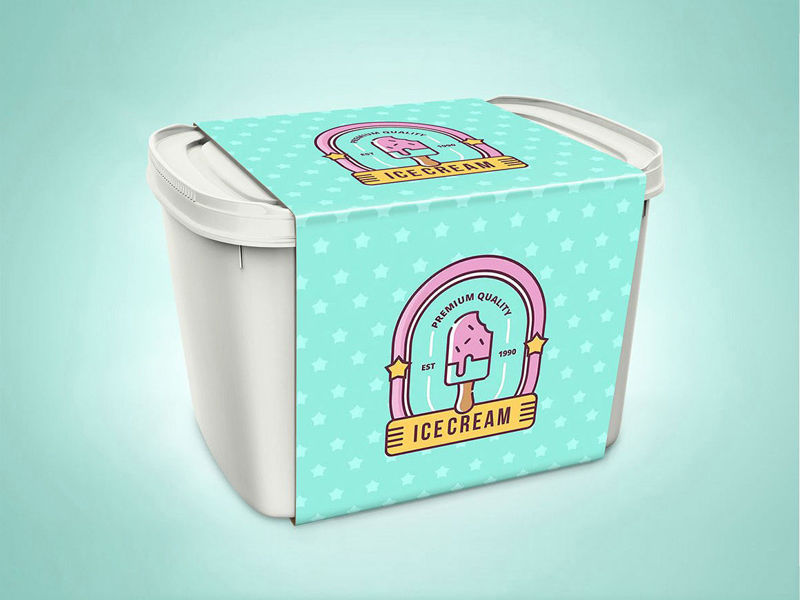 Ice cream container 3D model