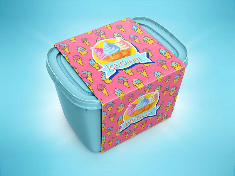 Ice cream container 3D model