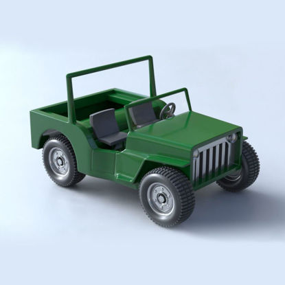 Cartoon Jeep 3d model