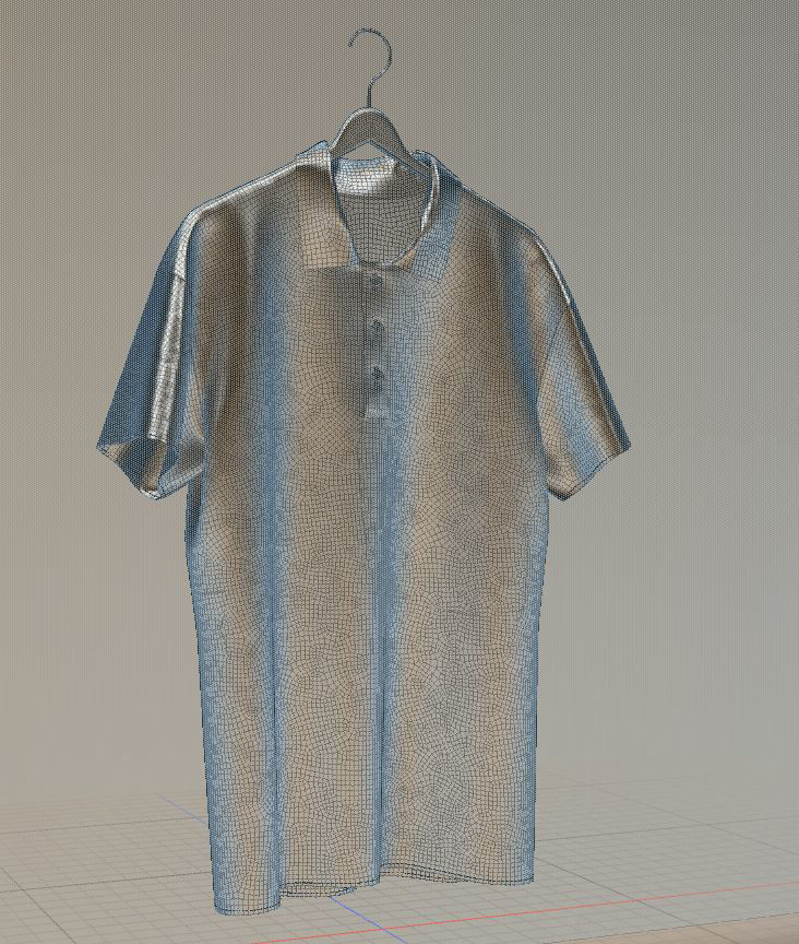 Shirt on hanger 3D model