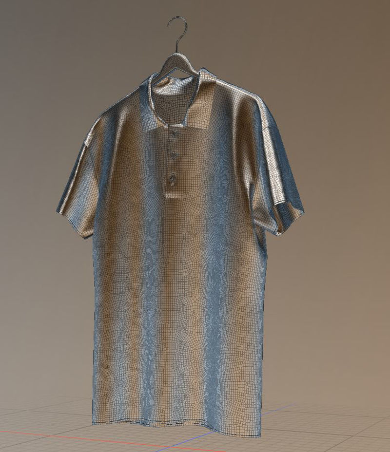 Shirt on hanger 3D model