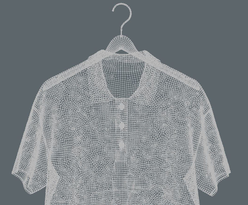 Shirt on hanger 3D model