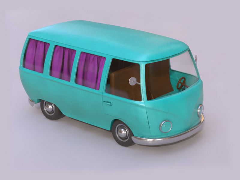 Cartoon Van 3d model