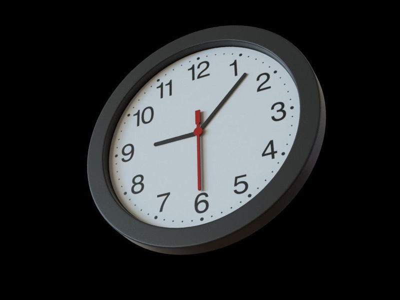 wall clock 3D model