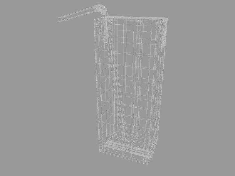 Tetra pak juice pack 3D model
