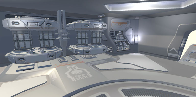 Sci-fi Hangar 3d model 2